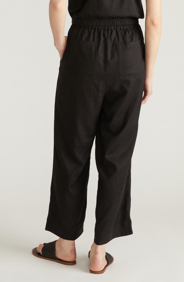 Universal Standard Iris Linen Blend Pull-On Pants, Alternate, color, 