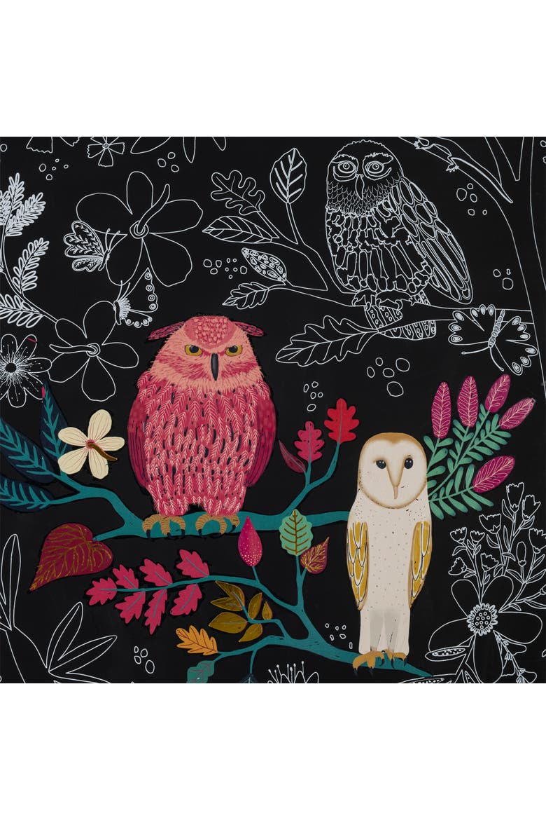 Scratch Art Paper Pad Owl & Moon 6 Designs, Alternate, color, Multicolored