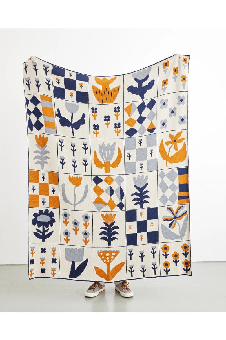 Toni Darling Frank Knit Throw Blanket, Alternate, color, Blue Clementine