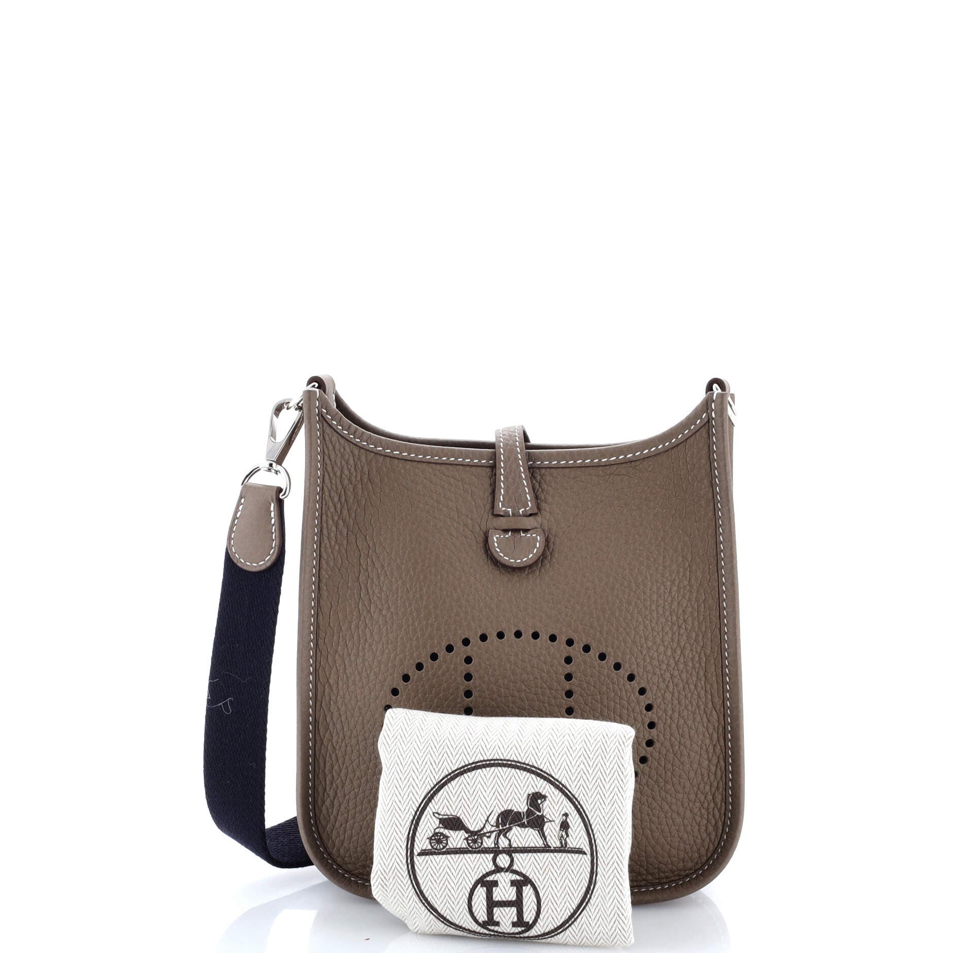 Pre-Owned Hermes Evelyne Bag Gen III Clemence TPM, Alternate, color, Etoupe