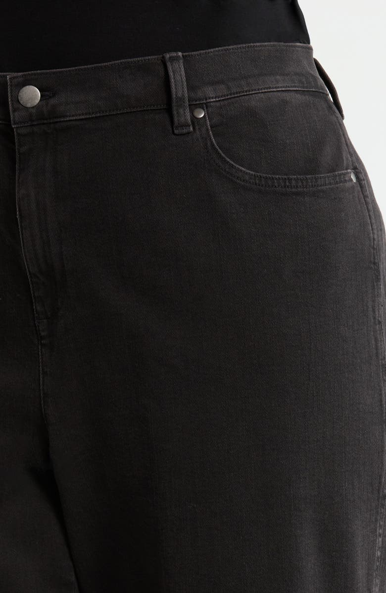 Eileen Fisher Wide Leg Jeans, Alternate, color, Black