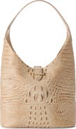 Brahmin Gwynne Croc Embossed Leather Shoulder Bag