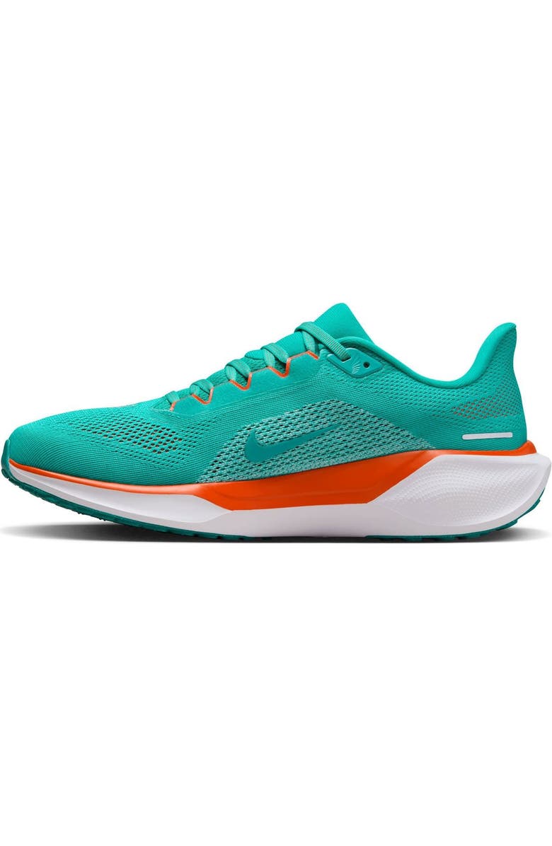 Nike Unisex Nike Aqua Miami Dolphins Zoom Pegasus 41 Running Shoes, Alternate, color, Aqua
