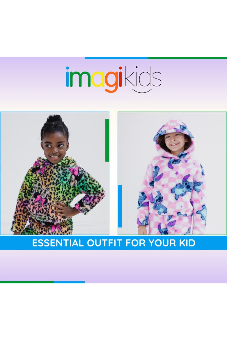 Minnie Mouse Fleece 2-Piece Hoodie and Pants Set, Alternate, color, Minnie Neon Leopard
