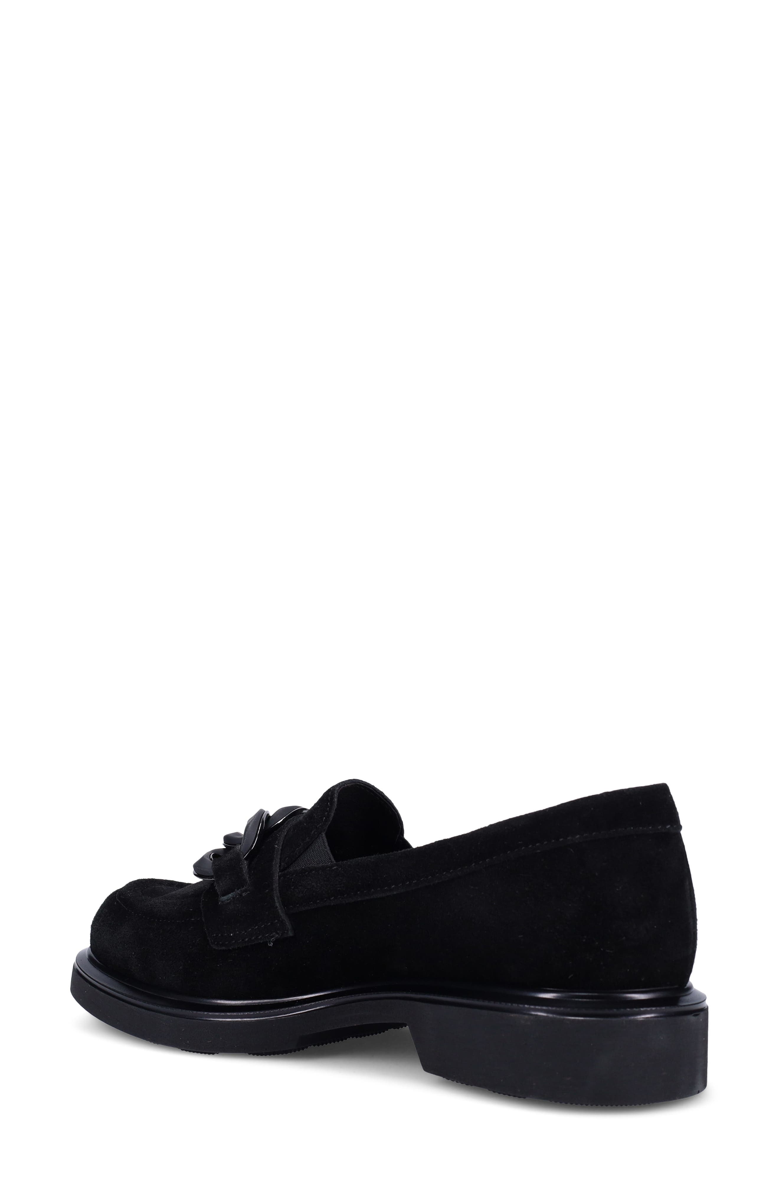 Allison Water Resistant Chain Loafer, Alternate, color, ONYX