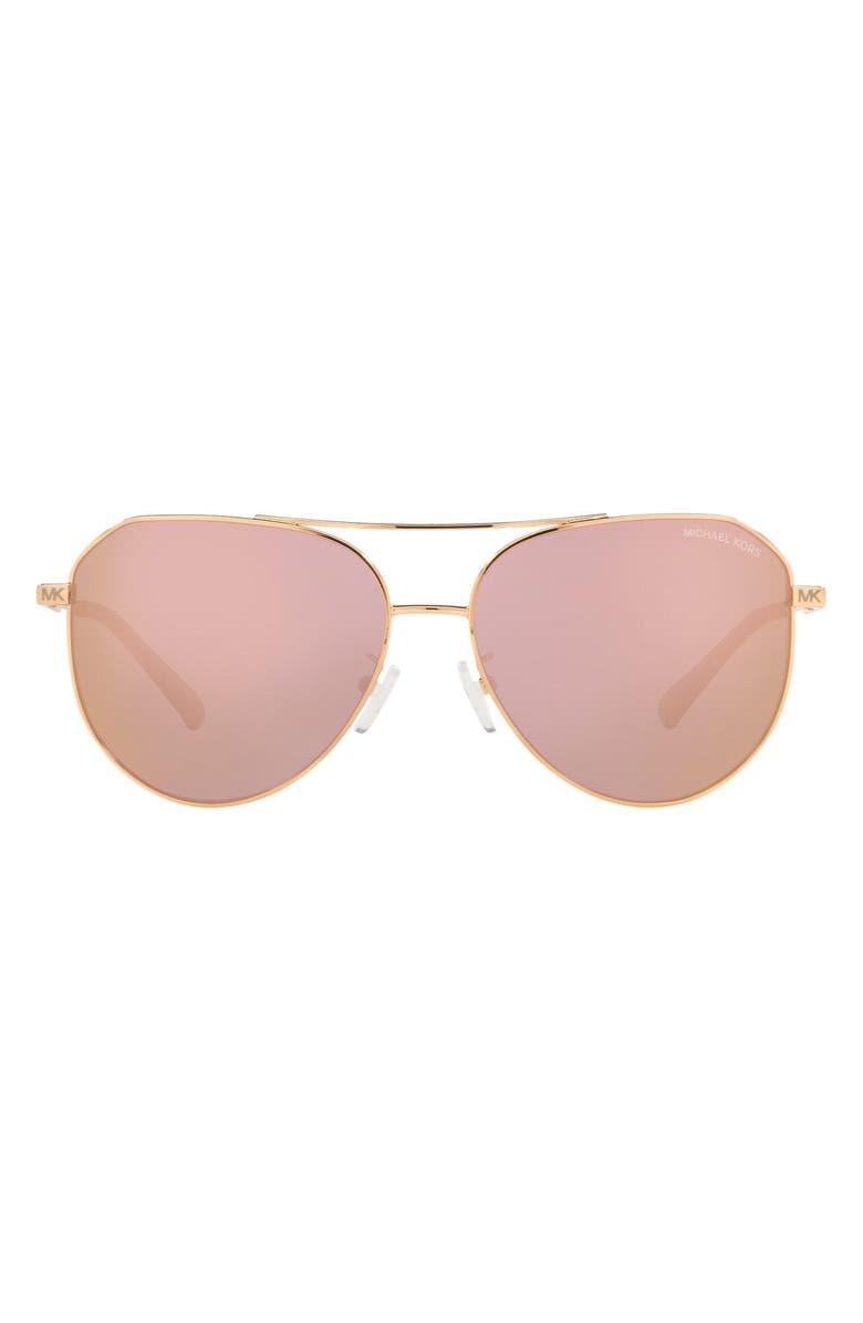 Michael Kors Cheyenne 60mm Aviator Sunglasses, Main, color, 
