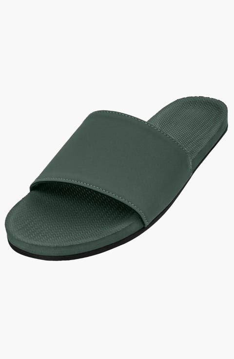 Responsibly-Made Tire Sole Slide Sandals (Female)