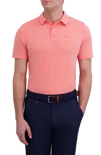 Ben Sherman Terry Tech Jersey Golf Polo In Orange