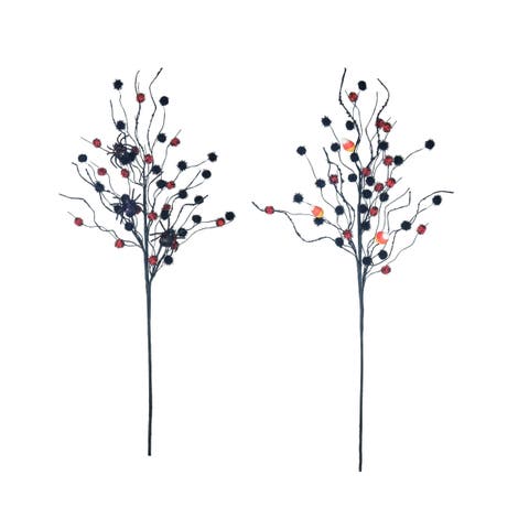 Fall Harvest Polyester Pom Pom Spray Set of 2 Home Decor