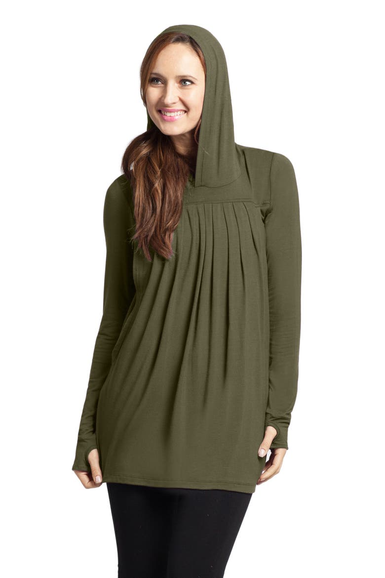 Yoga Maternity/Nursing Hoodie, Alternate, color, OLIVE