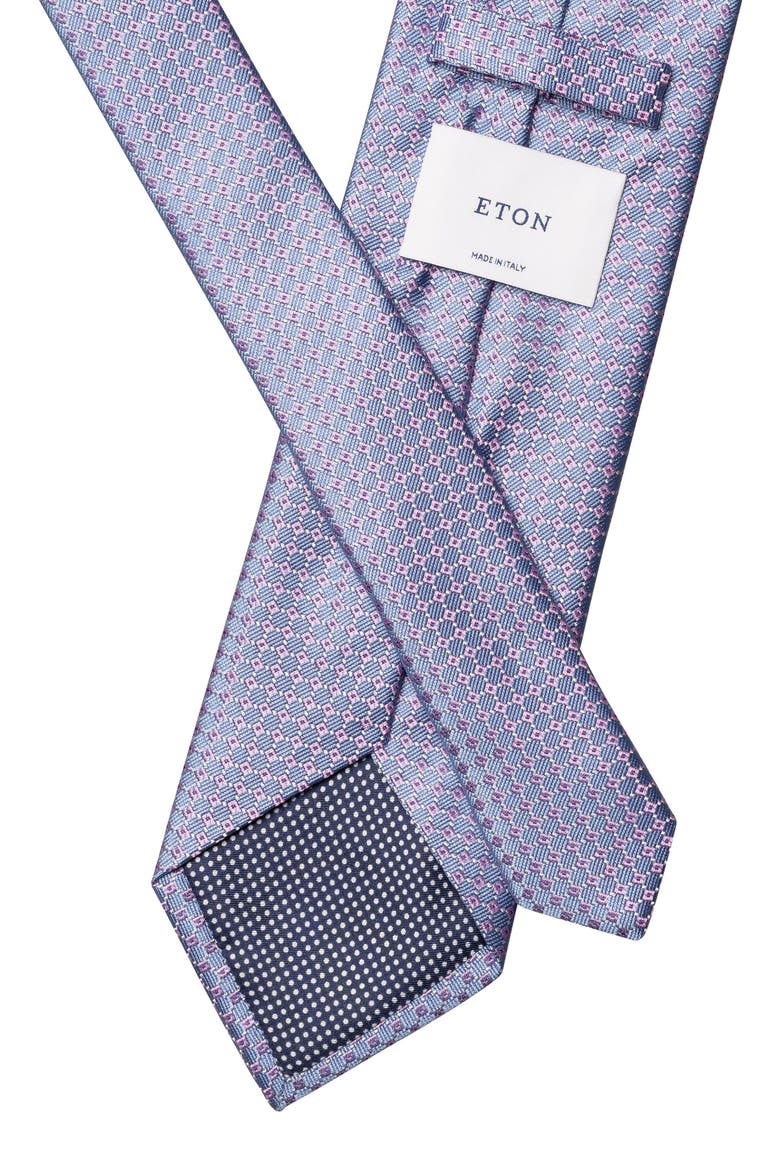 Neat Geometric Silk Tie, Alternate, color, LIGHT BLUE