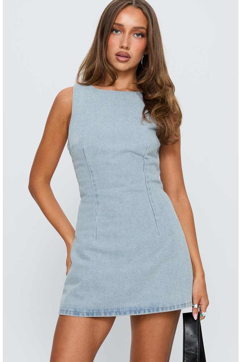Ainsleigh Denim Skort Romper, Alternate, color, LIGHT WASH