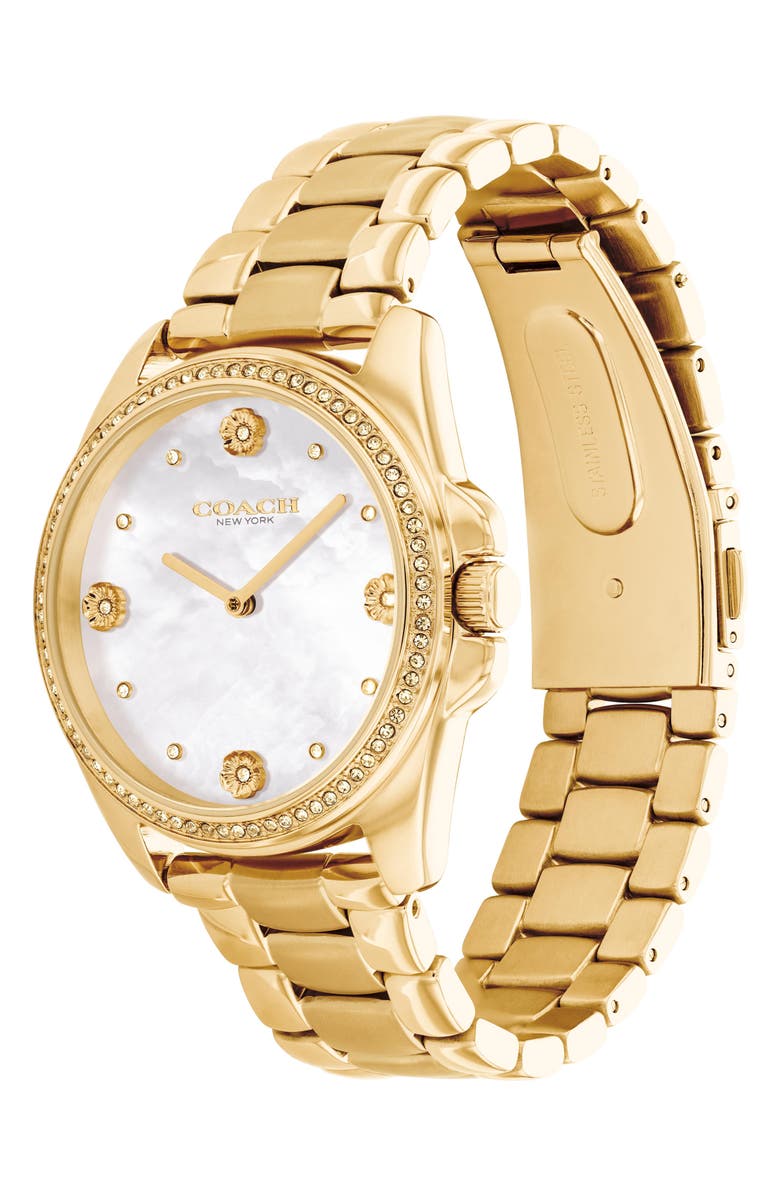 COACH Greyson Bracelet Watch, 36mm, Alternate, color, White Mop