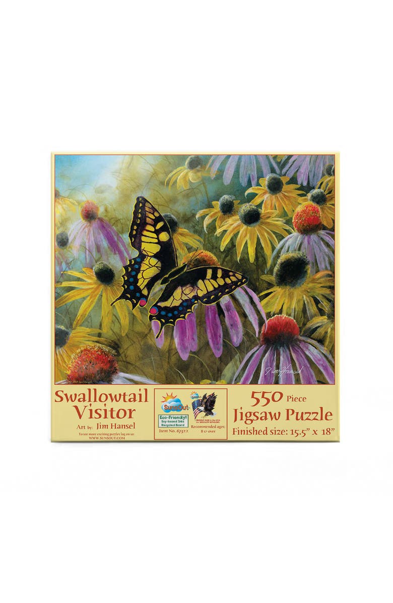 Sunsout Swallowtail Vistor 550 piece Jigsaw Puzzle for Adults, Alternate, color, Multicolor