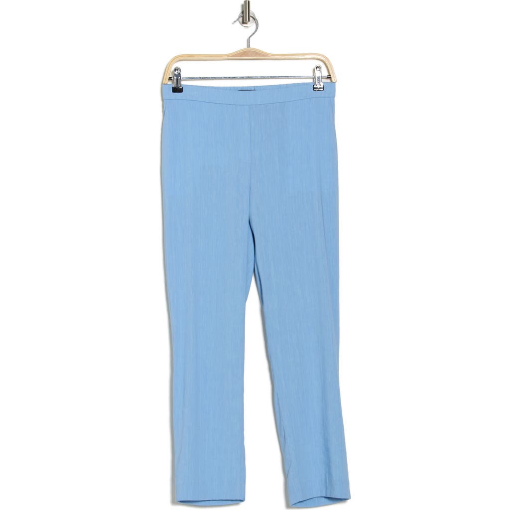 Theory Treeca Stretch Linen Blend Pants In Bay Blue