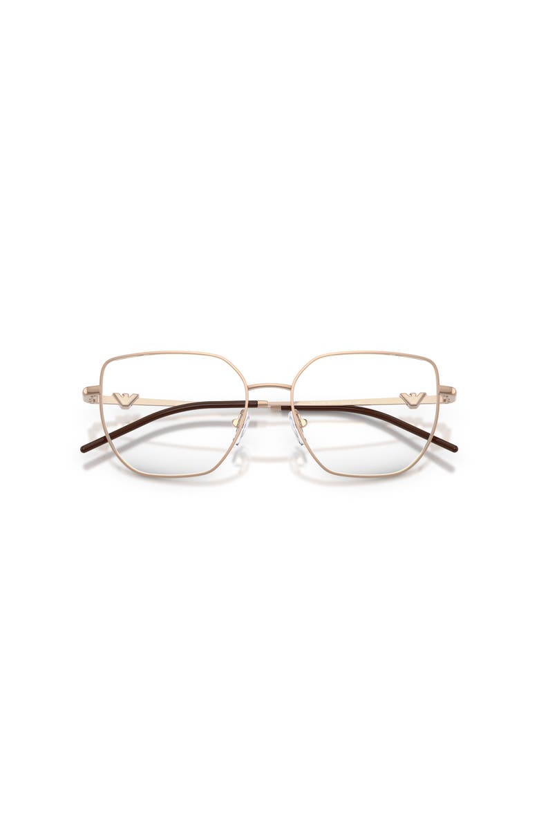 Emporio Armani 53mm Irregular optical glasses, Alternate, color, Gold