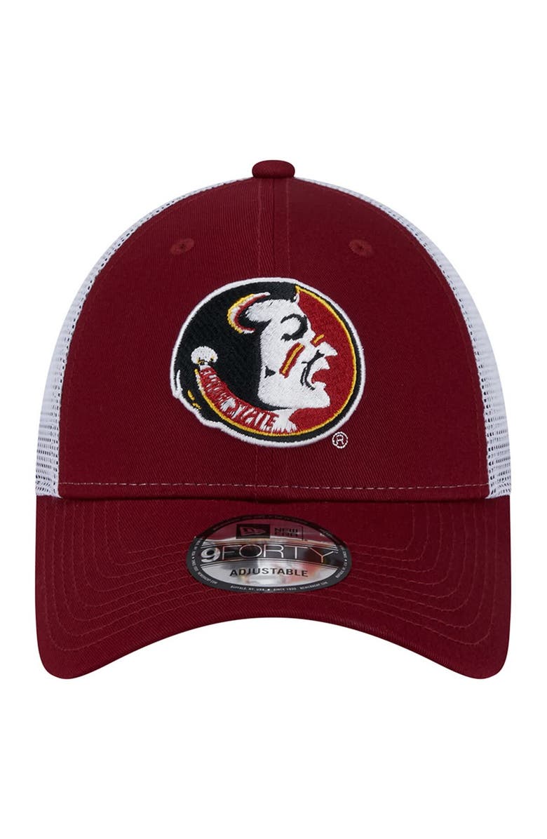 New Era Men's New Era Garnet Florida State Seminoles Trucker 9FORTY Adjustable Hat, Alternate, color, 