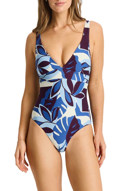 Rumba Longline Tie Back A- to DD-Cup One-Piece Swimsuit