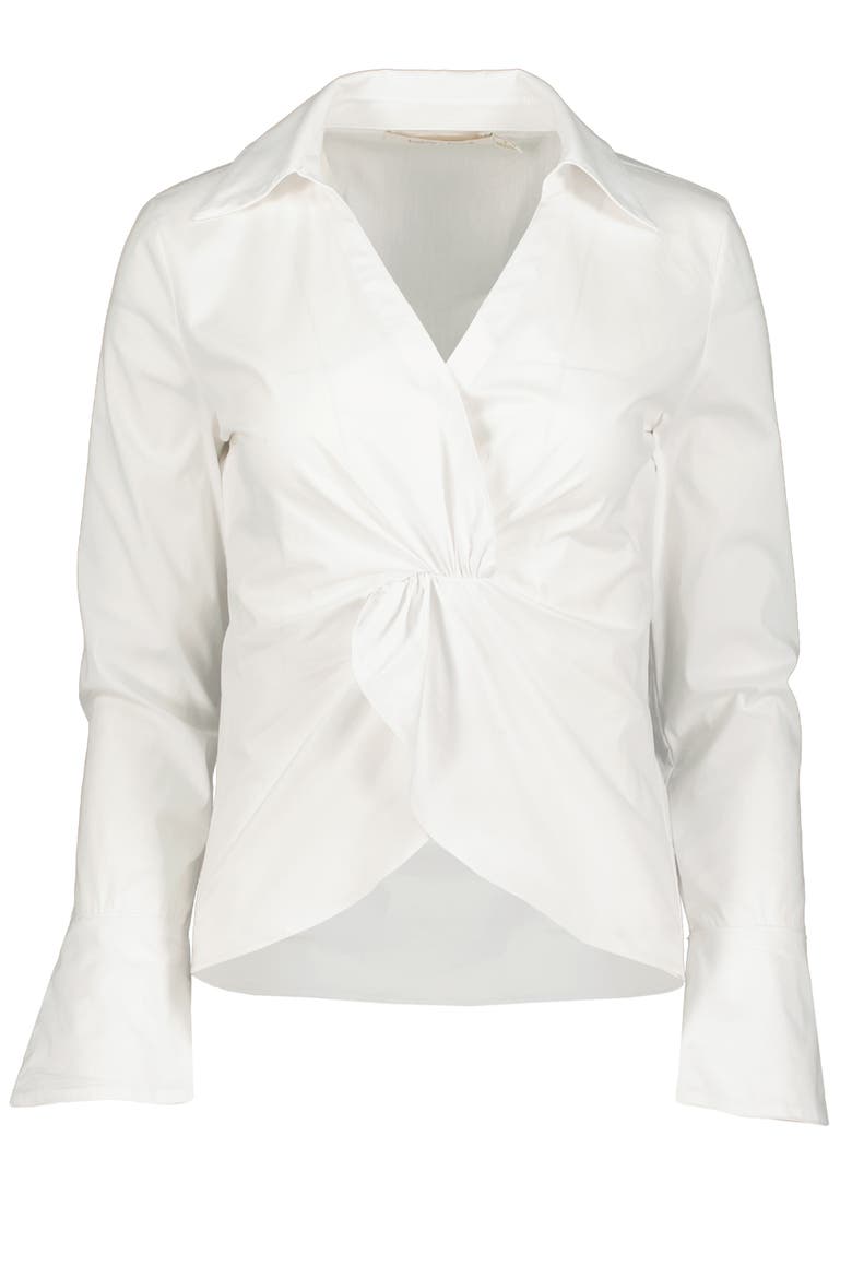 Spencer Twist Front Blouse, Alternate, color, White
