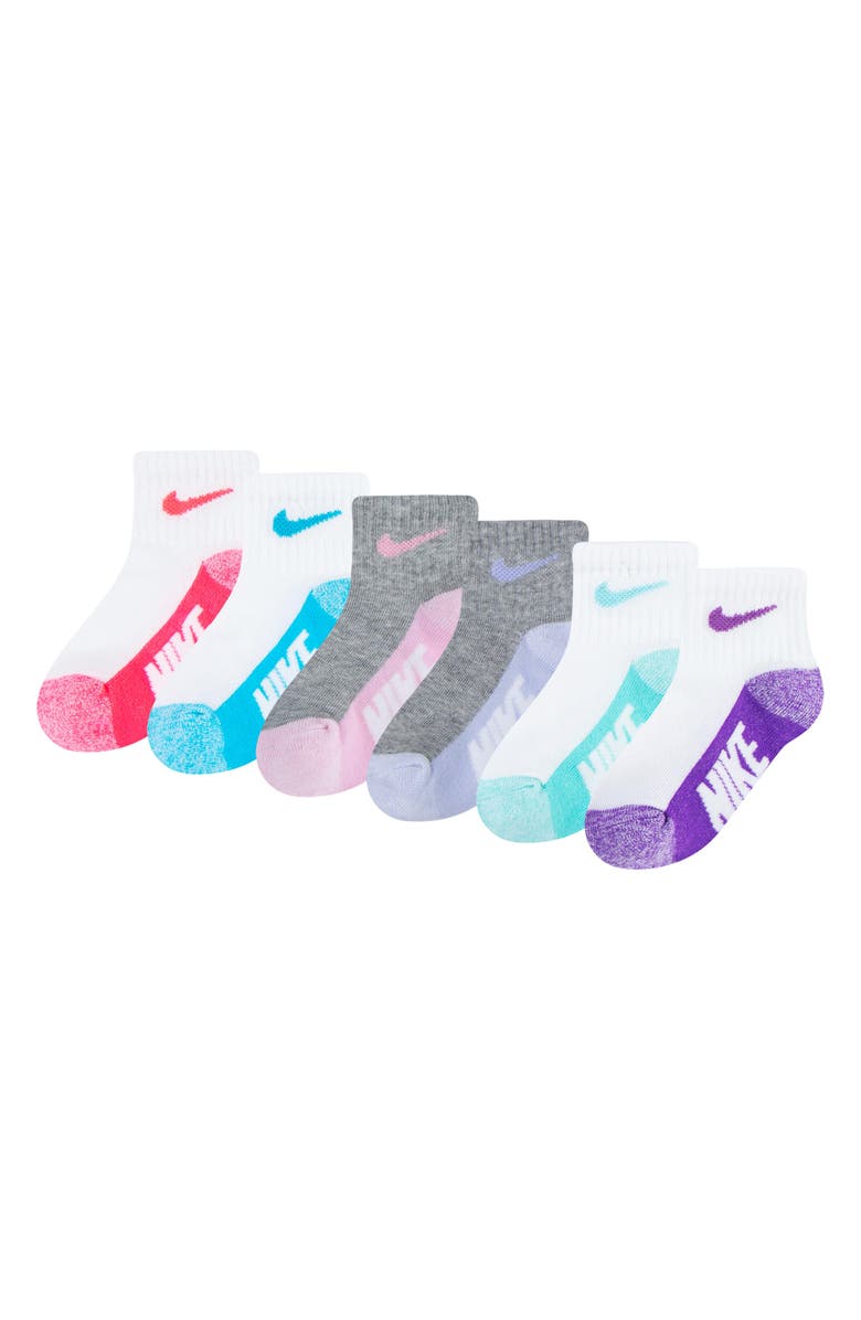 Nike Assorted 6-Pack Cotton Blend Socks, Main, color,
