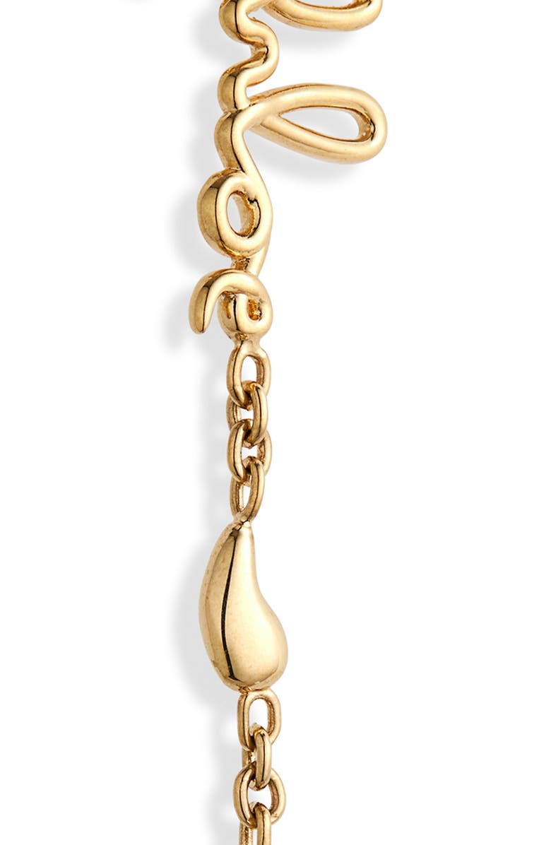 Chloé Iconic Linear Drop Earrings, Alternate, color, Vintage Gold