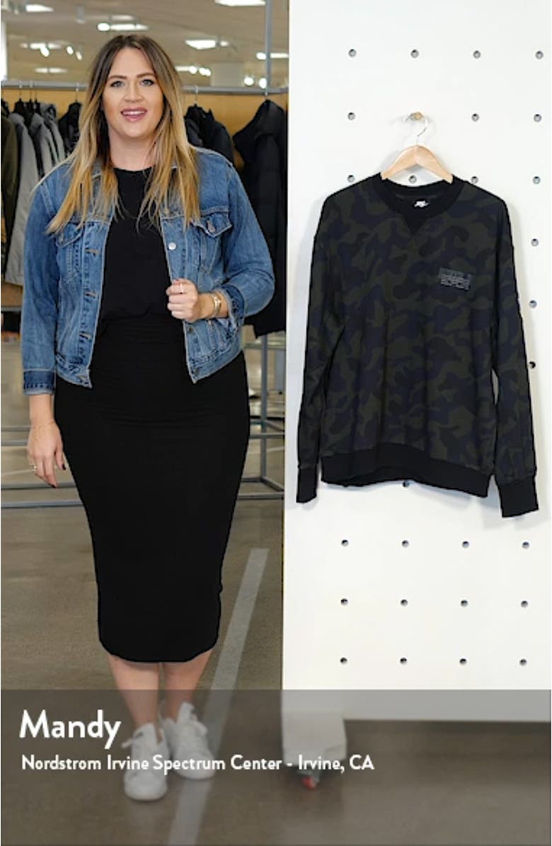 Sportswear Camo Crewneck Sweatshirt, sales video thumbnail