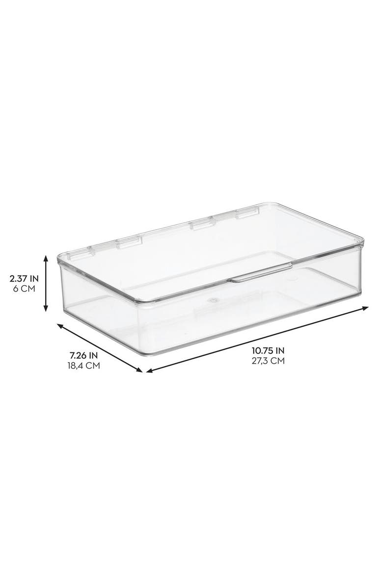 iDesign Stackable Hinged-Lid Pantry Storage Box - Set of 4 - Clear, Alternate, color, 