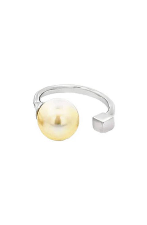 Adjustable Faux Pearl Ring