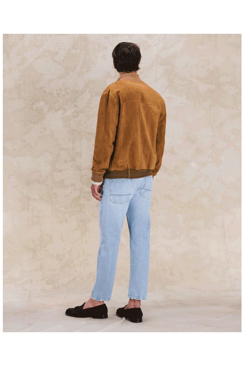 Cruiser Suede Bomber Jacket, Alternate, color, CAMEL