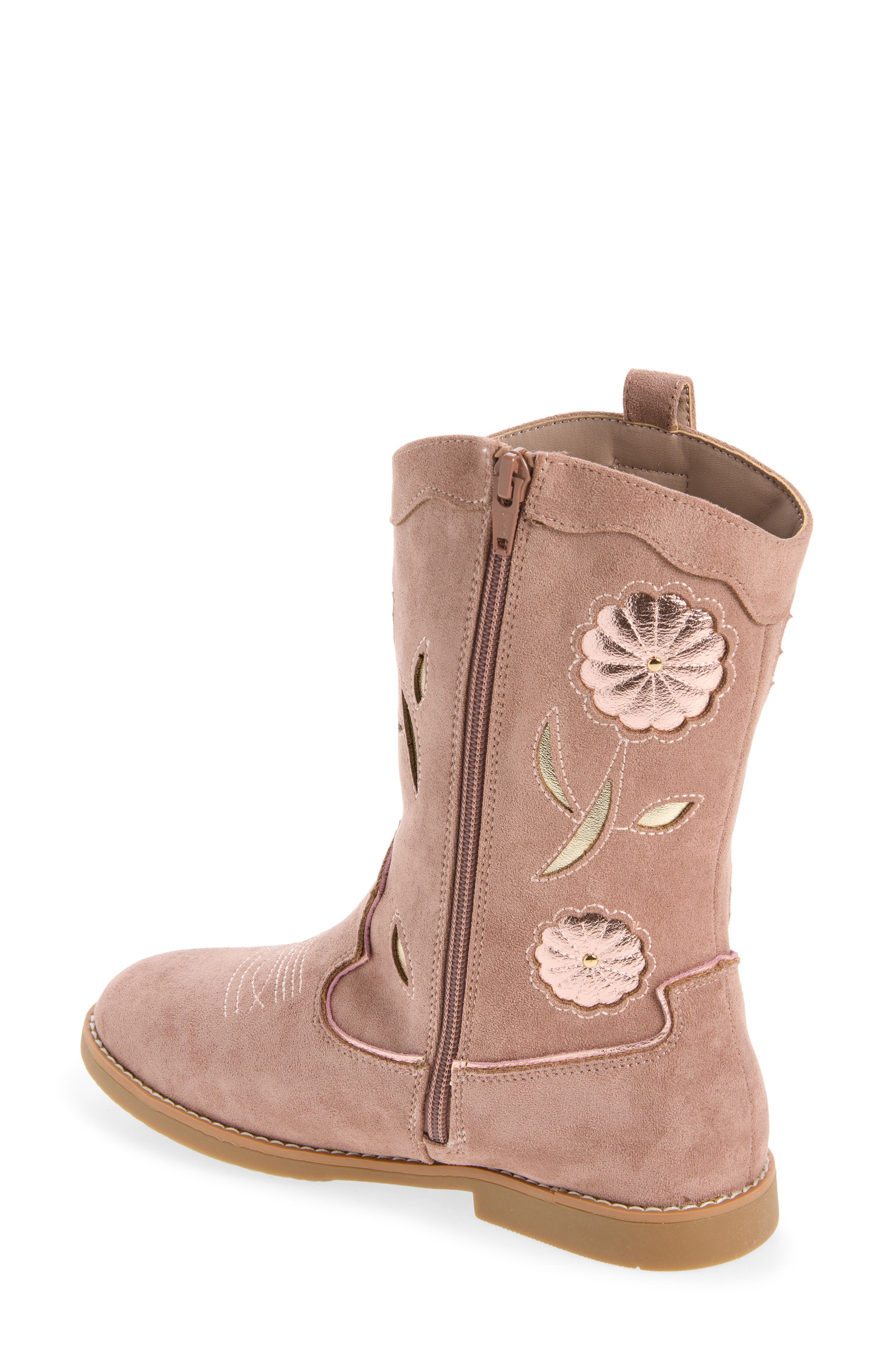 Kids' Marrlow Floral Western Boot, Alternate, color, PINK BLUSH