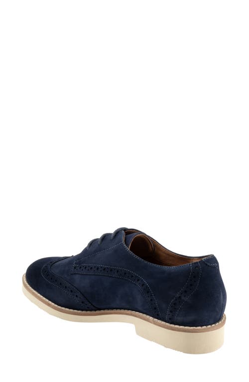 Softwalk ® Willet Wingtip Derby In Navy Suede