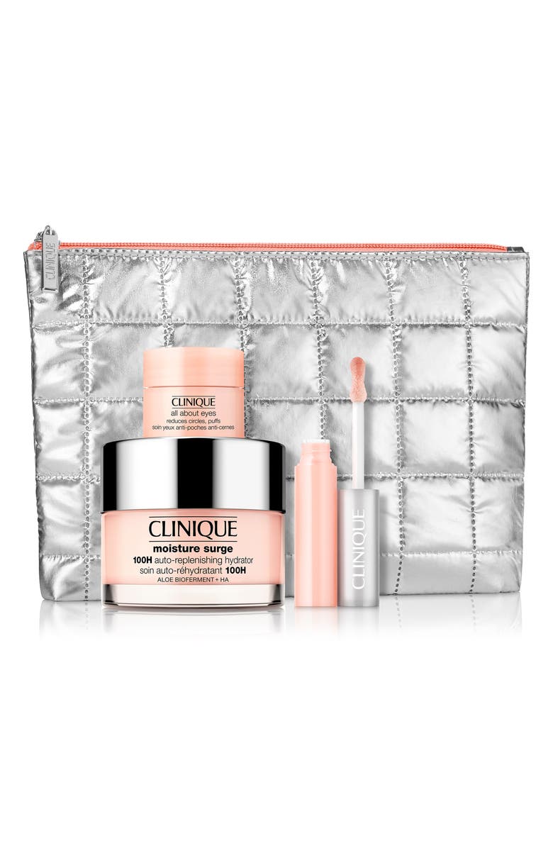 Clinique Moisture Glow-To's Skin Care + Makeup Gift Set $82 Value, Main, color, 