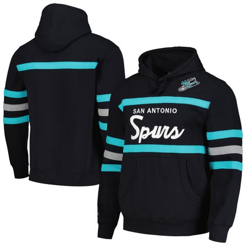 Mitchell & Ness Men's NBA Head Coach Fleece Crew Vintage Logo Spurs