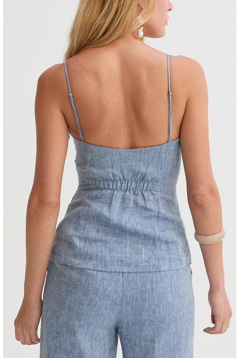 Sleeveless Linen Top, Alternate, color, Blue