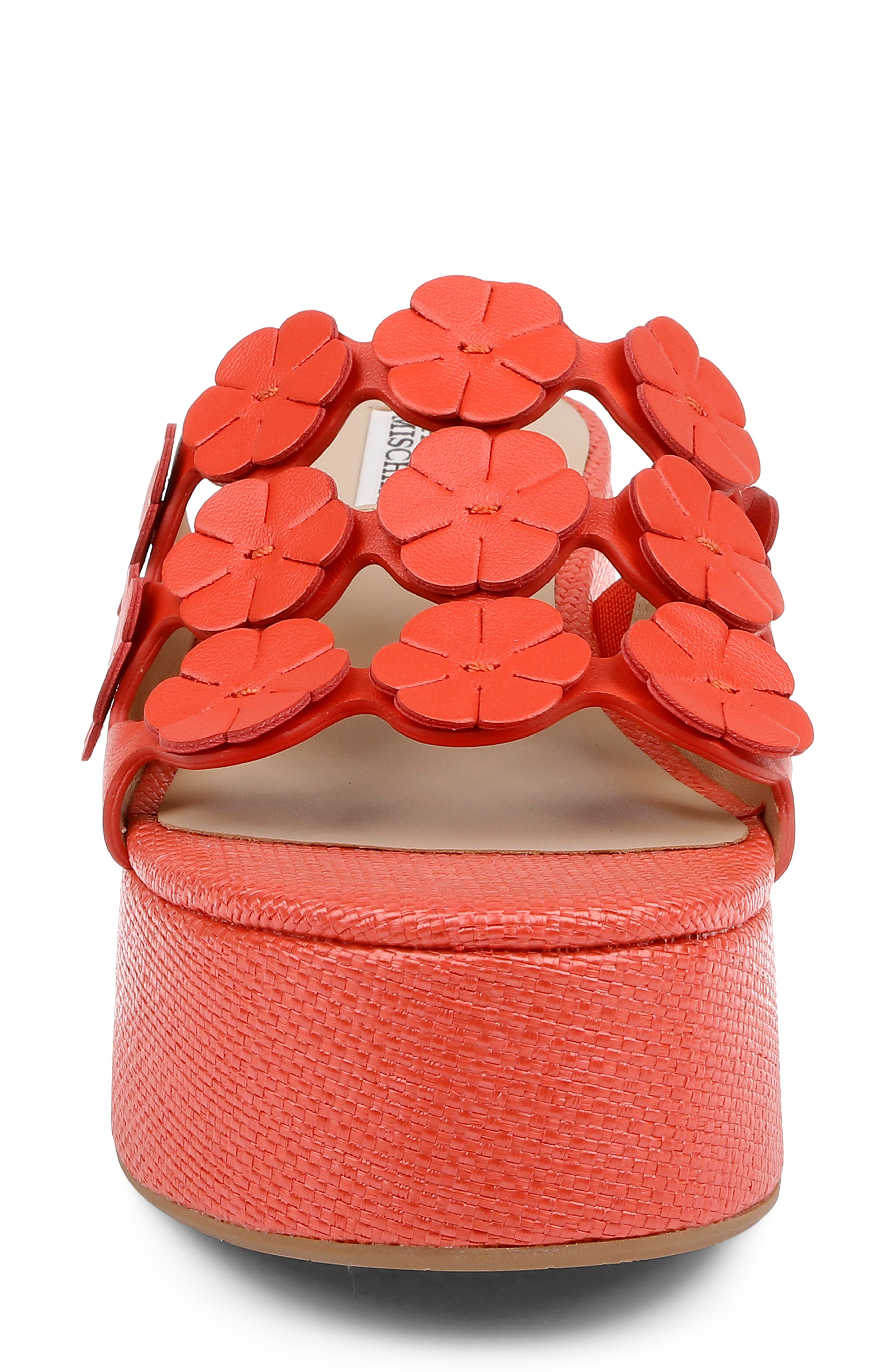 Wendall Platform Wedge Slide Sandal, Alternate, color, RED LEATHER