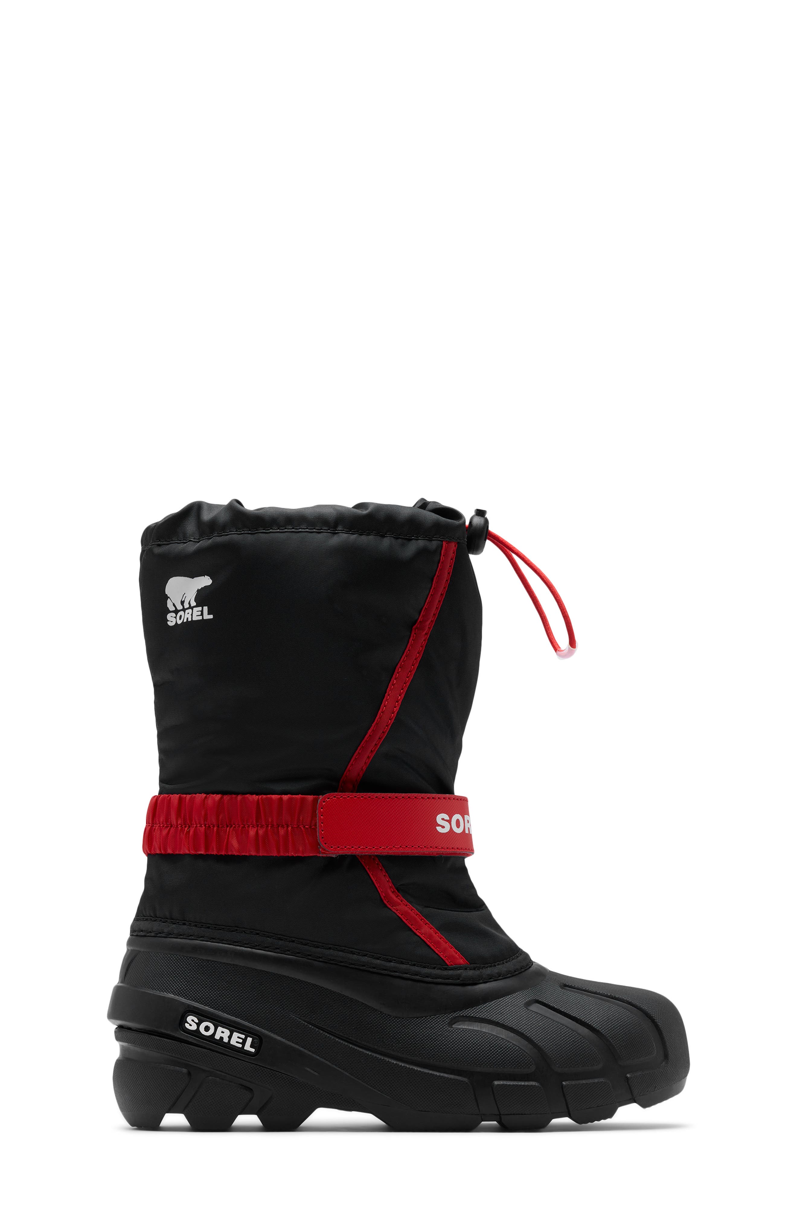 Kids' Flurry Boot, Alternate, color, BLACK/ BRIGHT RED