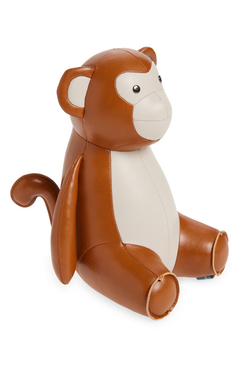 Zuny Monkey Bookend, Main, color, Tan And Wheat