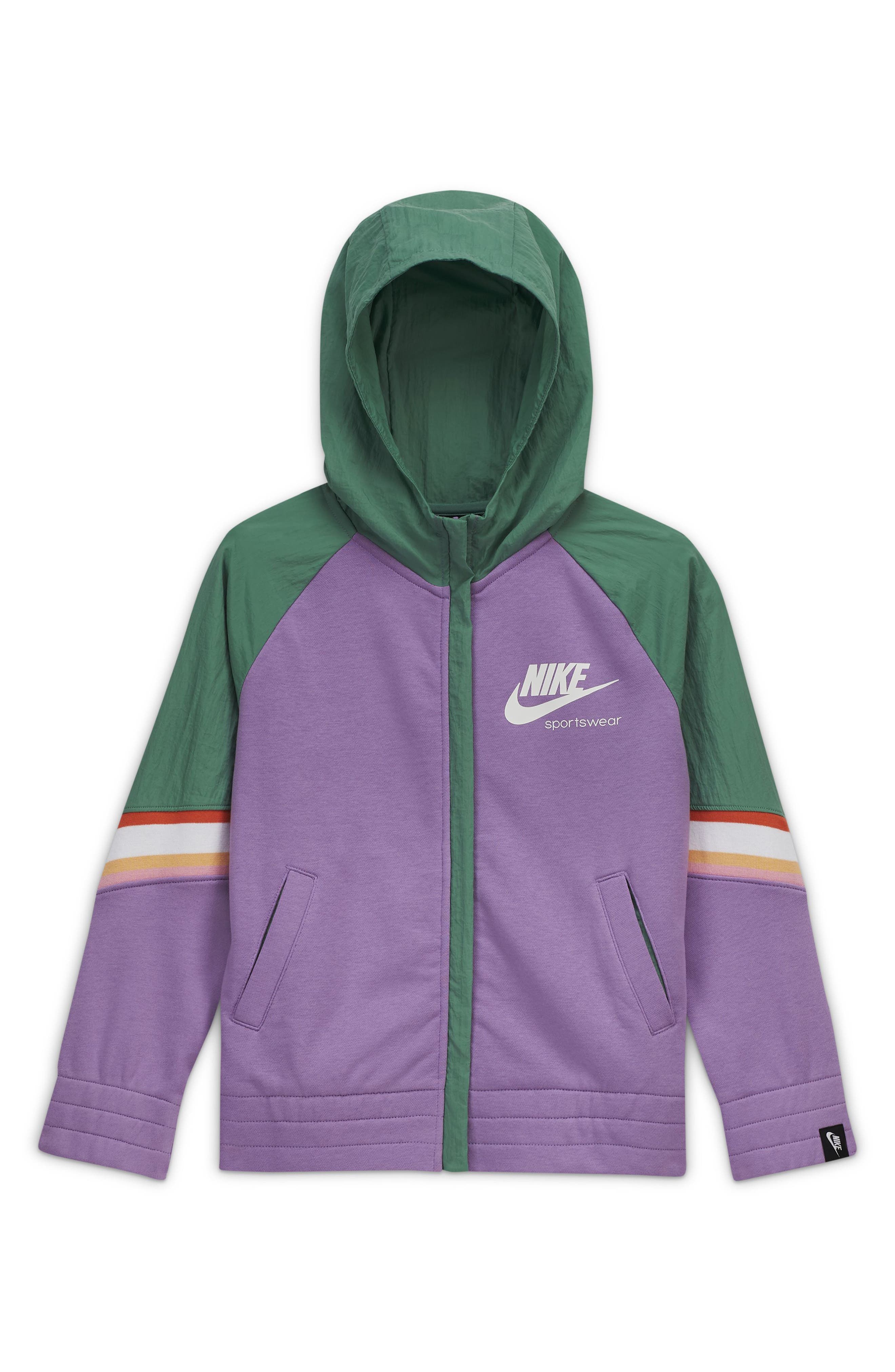 nike sportswear heritage crop hoodie
