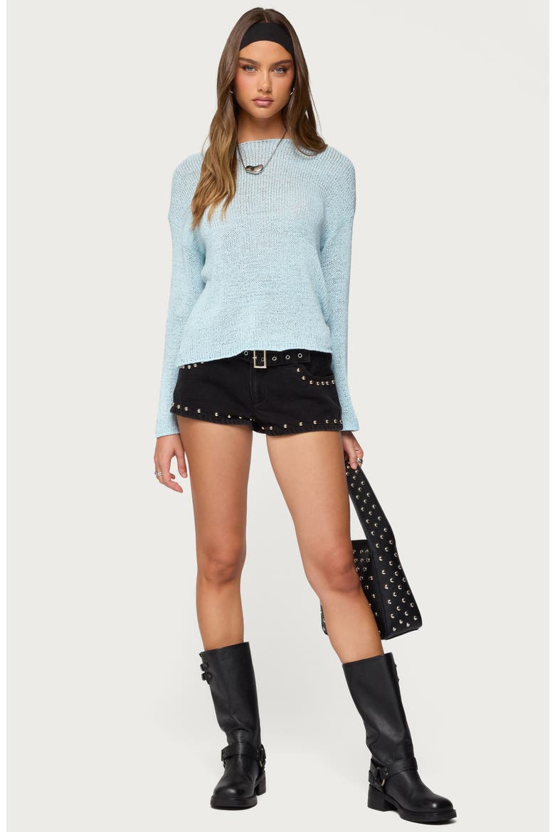 Drop Shoulder Lightweight Sweater, Alternate, color, LIGHT-BLUE