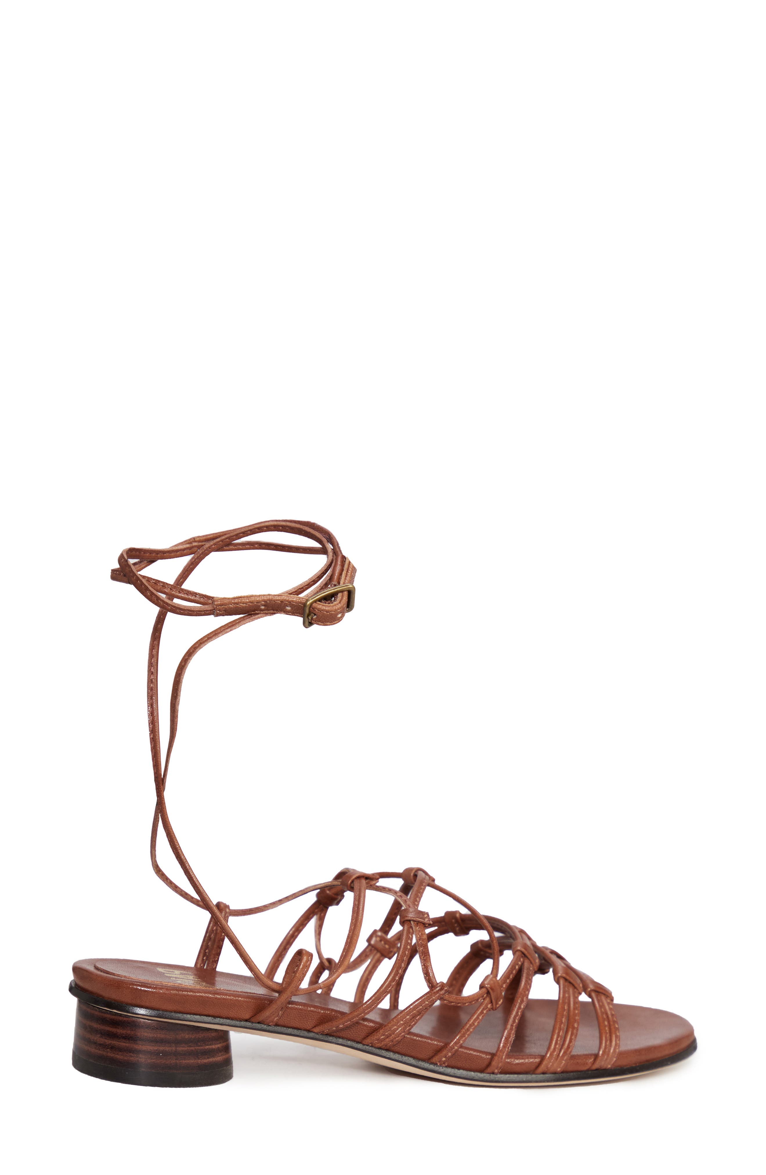 PAIGE Evan Ankle Tie Sandal, Alternate, color, Cinnamon