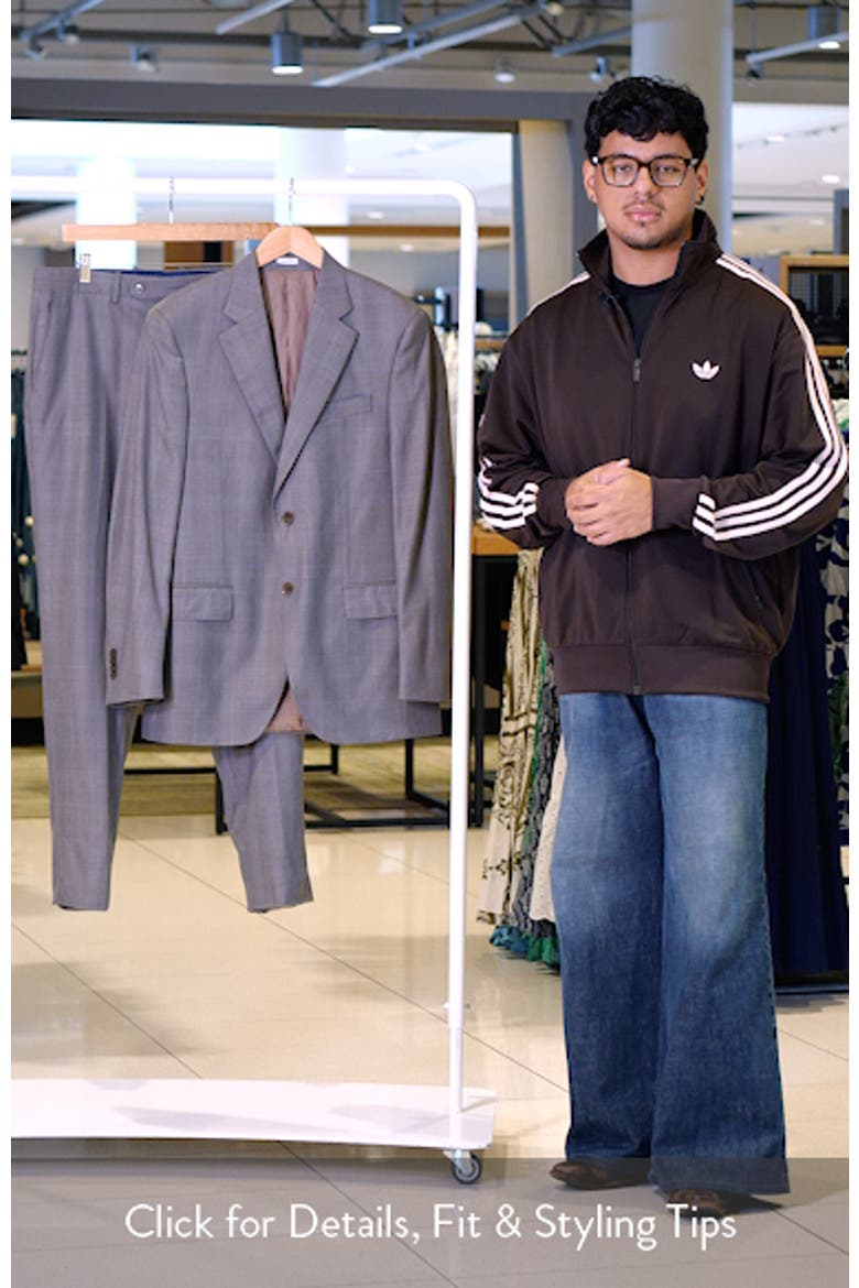 Flynn Classic Fit Tan Plaid Wool Suit video