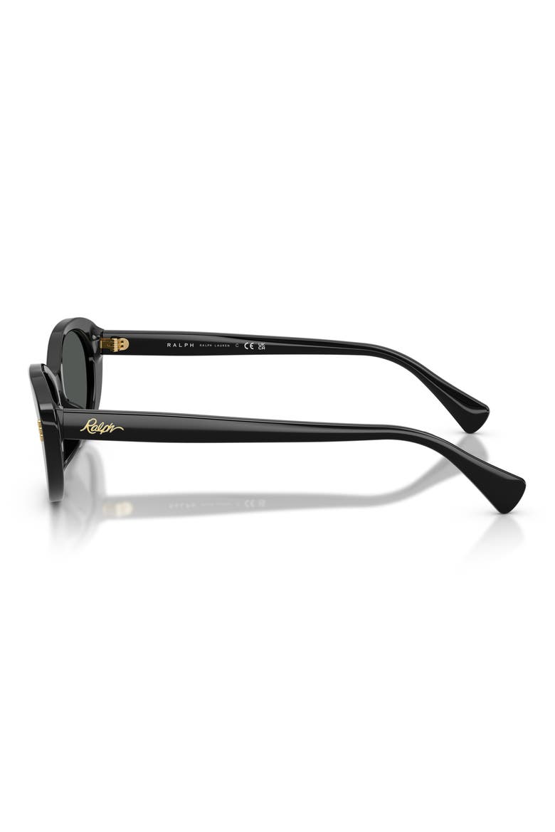 RA5350U 53mm Oval Sunglasses, Alternate, color, SHINY BLACK / GREY