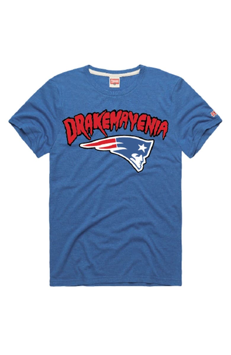 Homage Unisex Homage Drake Maye Royal New England Patriots Drakemayenia Tri-Blend T-Shirt, Main, color, Royal
