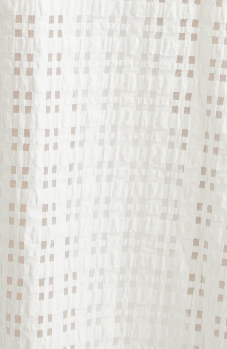 KÚR Belted Mixed Media Maxi Dress, Alternate, color, White