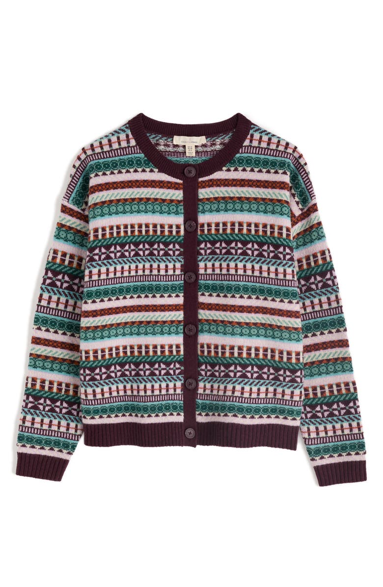 Seasalt Cornwall Copperhouse Fair Isle Lambswool Blend Cardigan, Alternate, color, Knit Float Sardine Multi