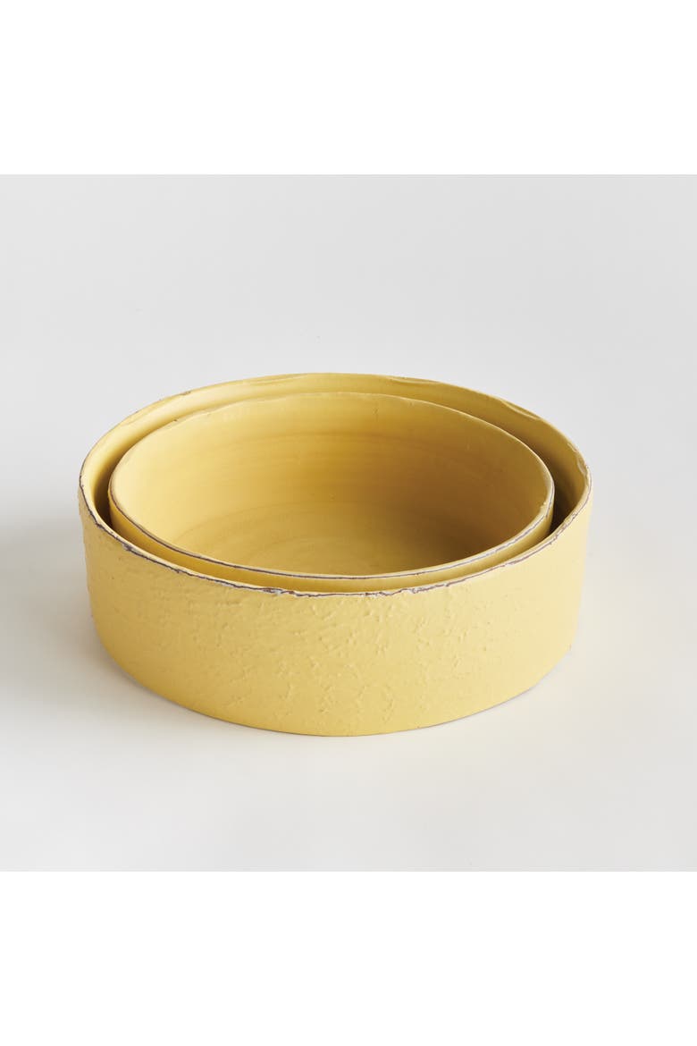 Studio Decorative Low Bowls Set of 2, Alternate, color, Yellow