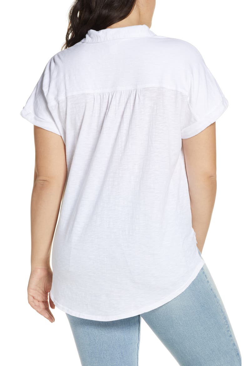 Slub Jersey Camp Shirt, Alternate, color, WHITE