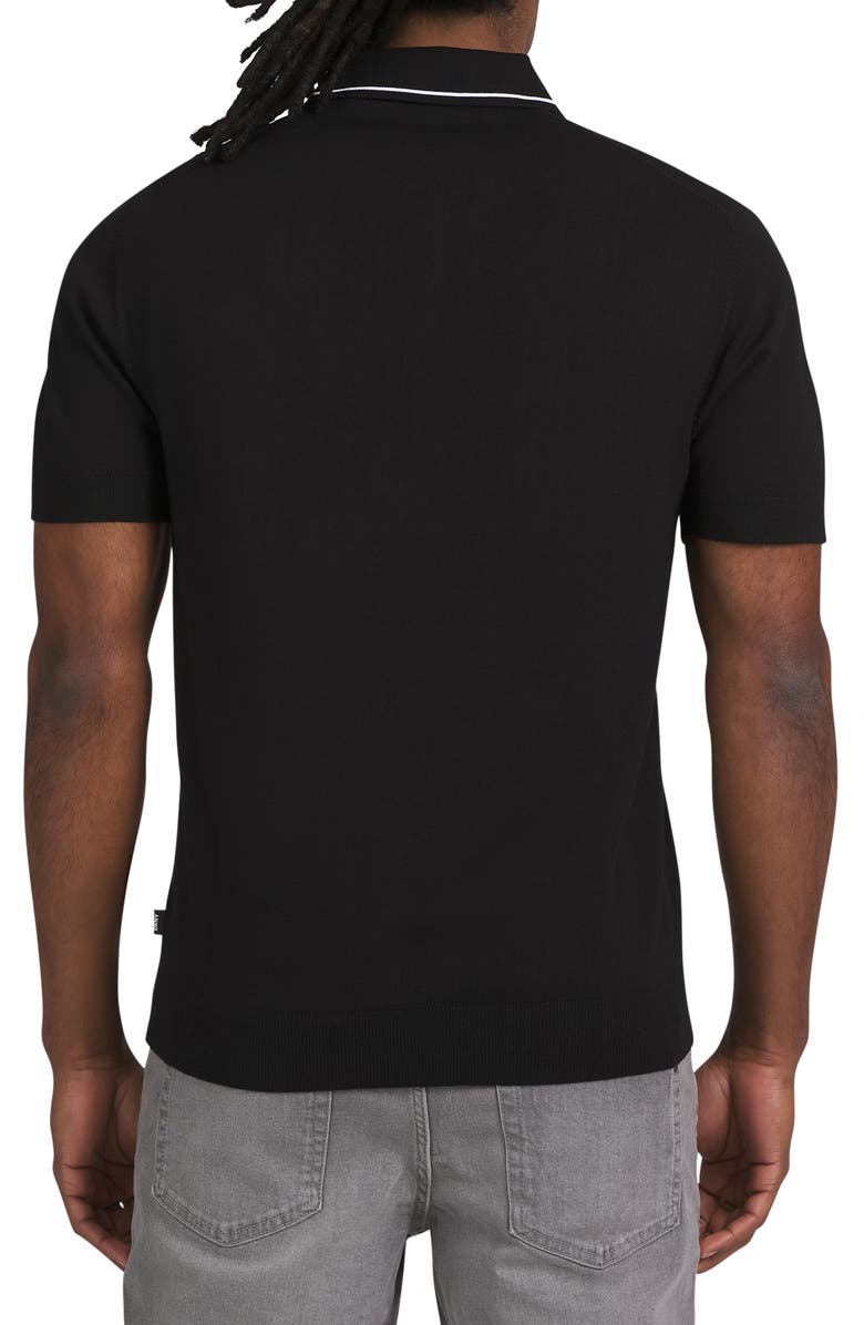 DKNY Farley Sweater Polo, Alternate, color, Black