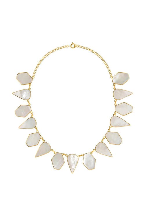 Freya Rose Warrioress Mother Of Pearl Necklace In Gold