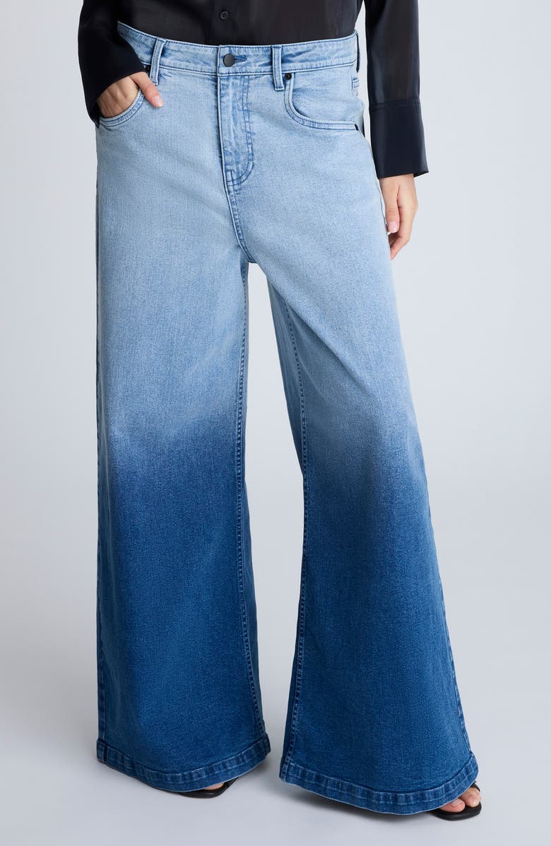 Kenneth Cole Gradient Wide Leg Jeans, Main, color, 